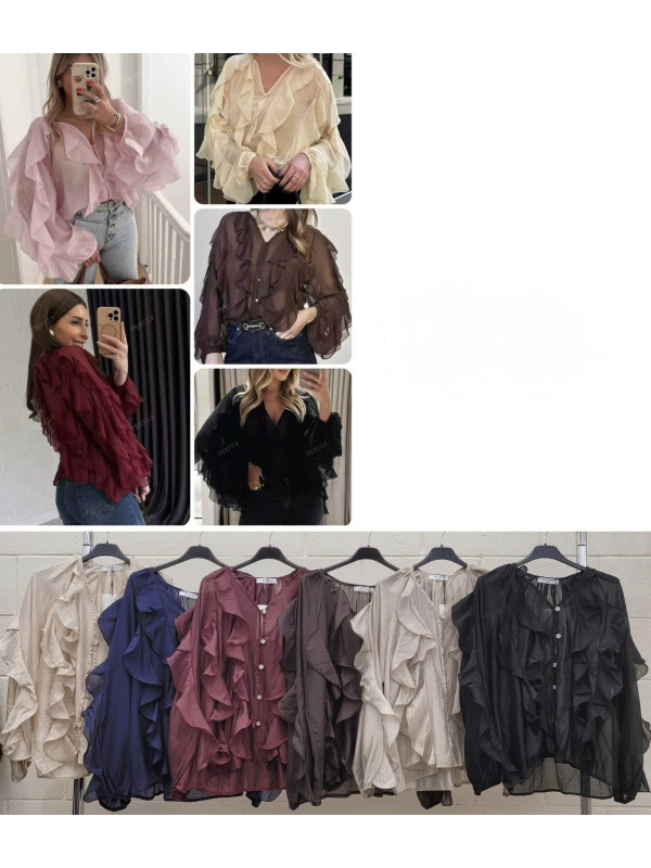 Blusa volante botones