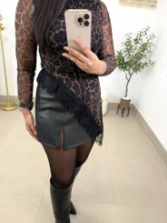 Falda pantalón polipiel