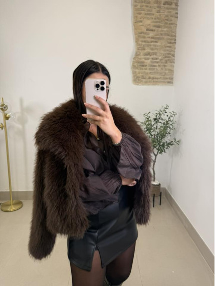 Abrigo laponia marrón chocolate