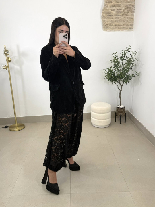 Pantalon globo encaje