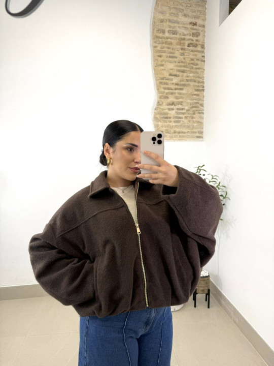 Bomber paño Madrid marrón