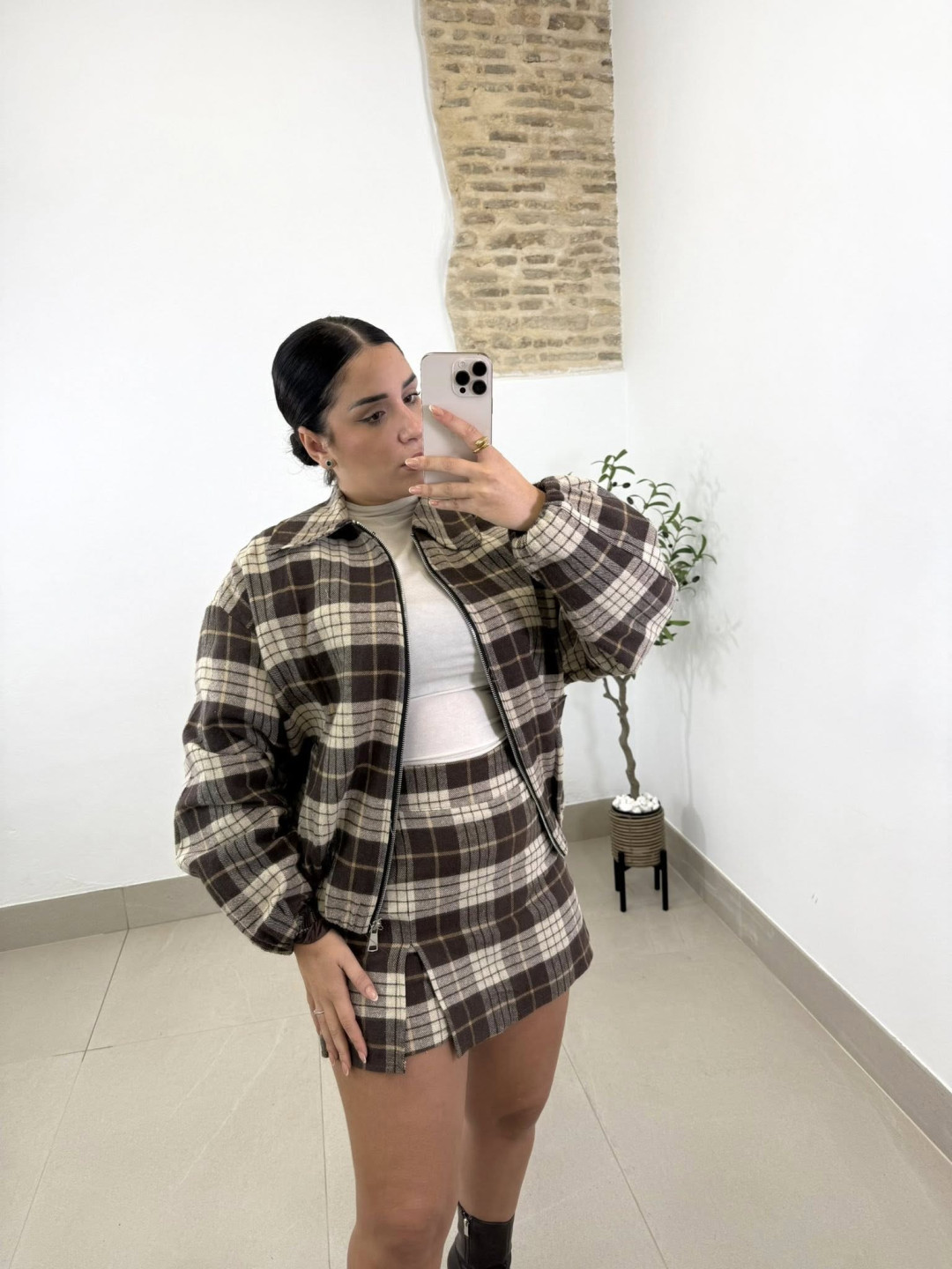 falda pantalón cuadros