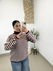 jersey punto rayas tinto