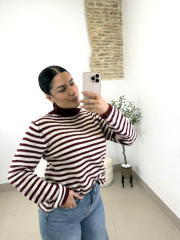 jersey punto rayas tinto