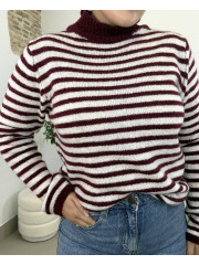 jersey punto rayas tinto