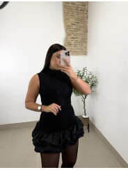 Vestido globo encaje