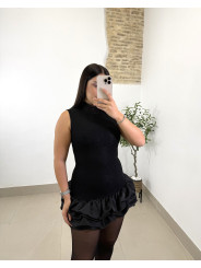 Vestido globo encaje