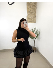 Vestido globo encaje