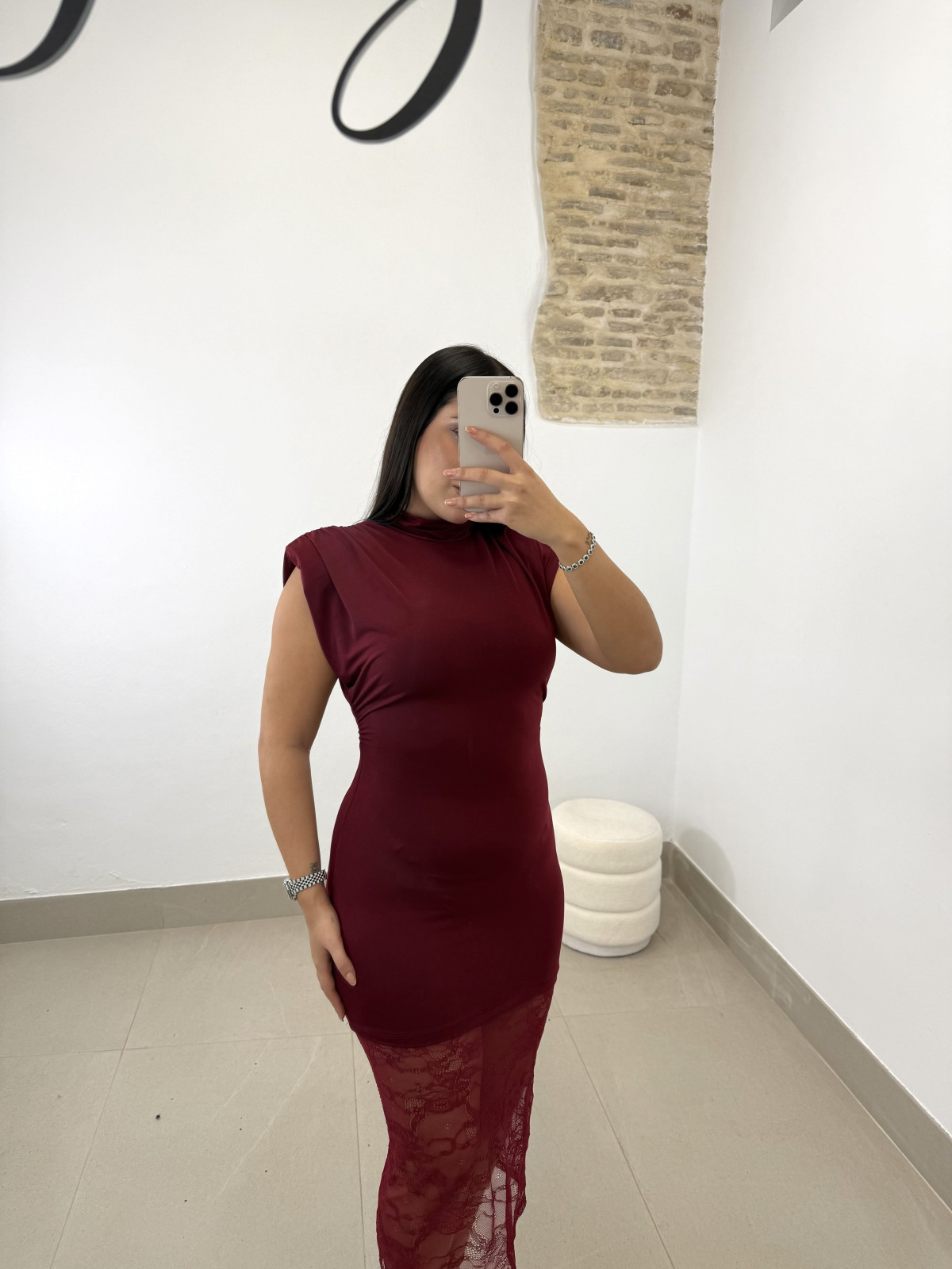 vestido miriam tinto