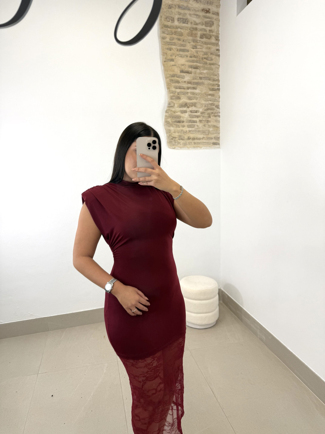 vestido miriam tinto