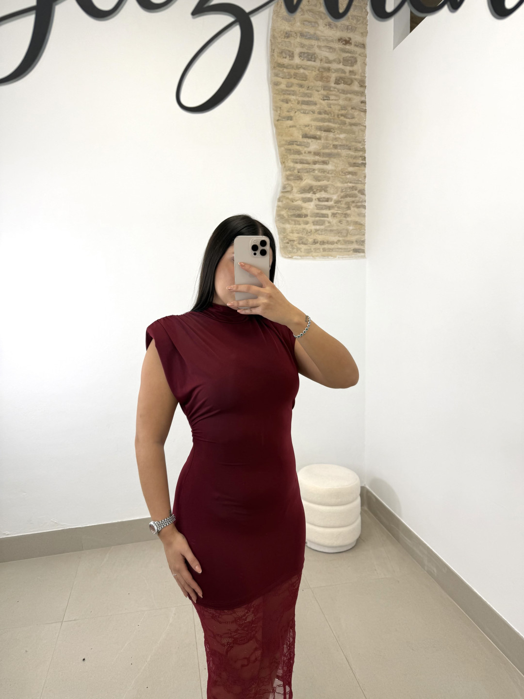 vestido miriam tinto