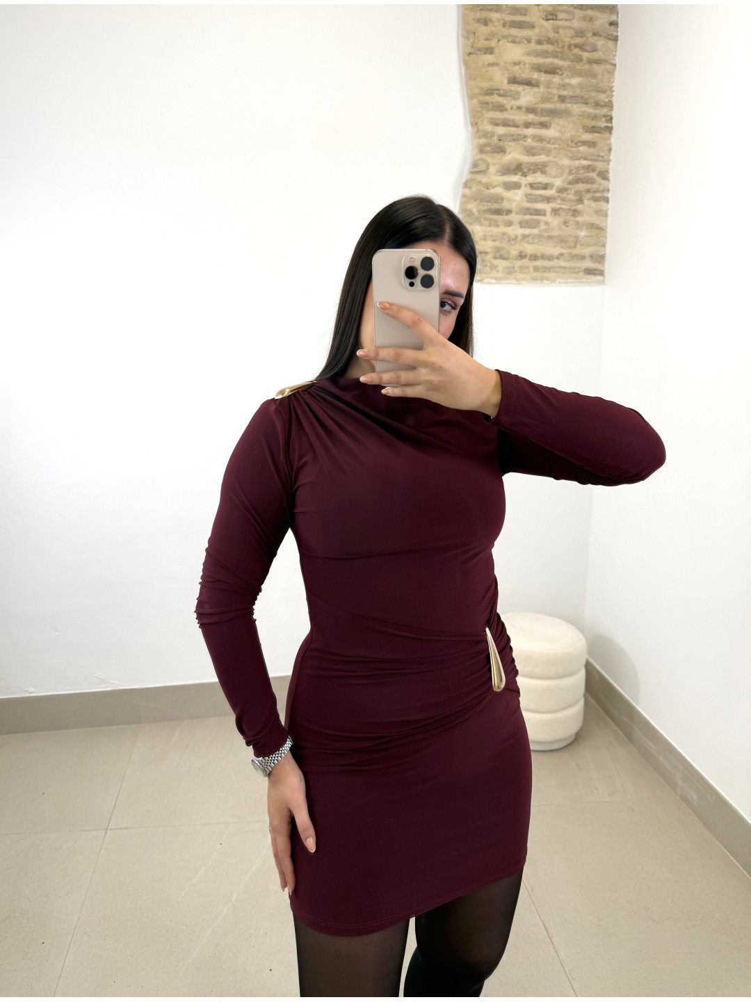 vestido mara tinto