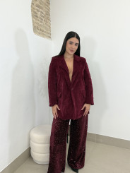 pantalon lentejuela tinto