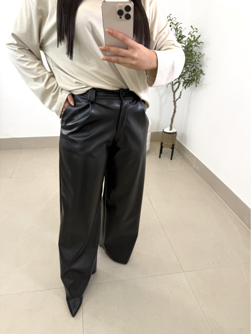 Pantalon polipiel corte recto