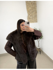 Chaleco pelo marron