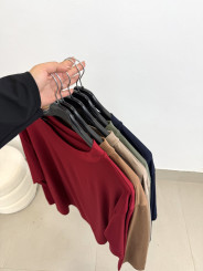 Camiseta  basica oversize  manga larga