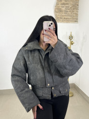 Abrigo corto londres gris