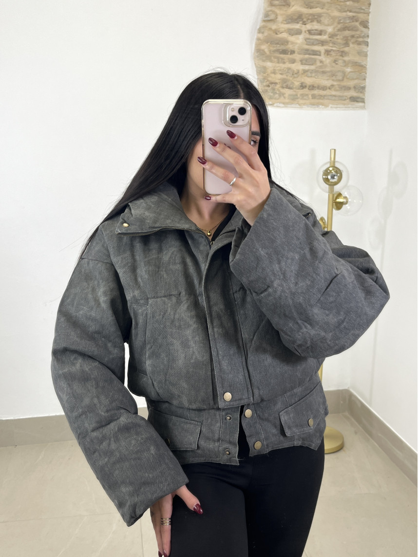 Abrigo corto londres gris