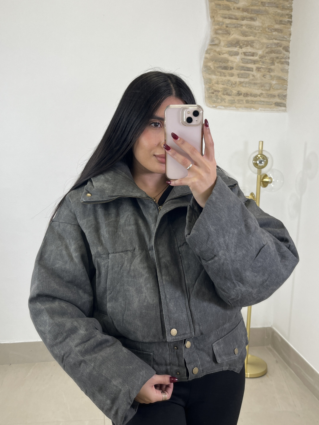 Abrigo corto londres gris