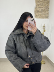 Abrigo corto londres gris