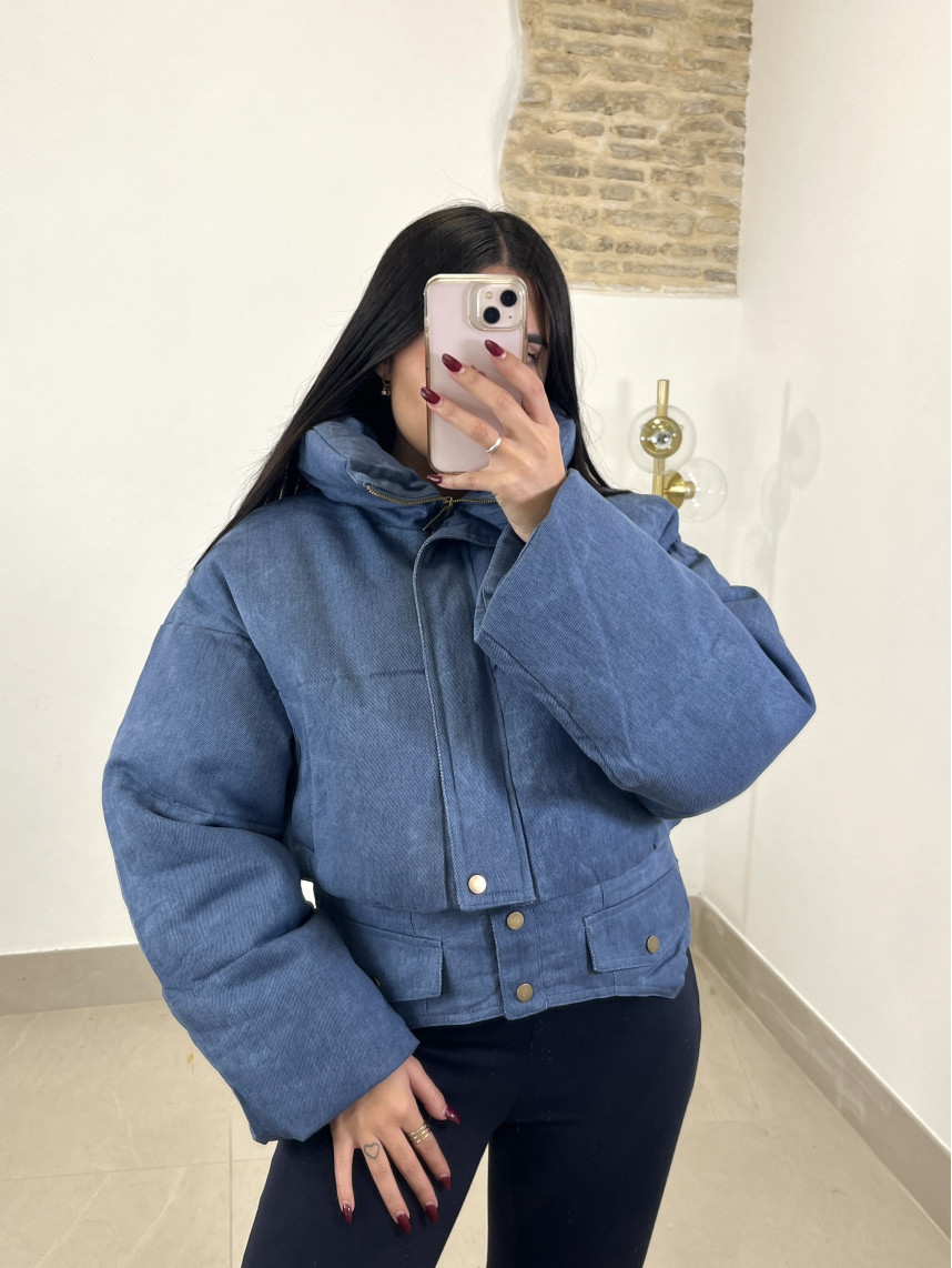 Abrigo corto londres vaquero (azul)