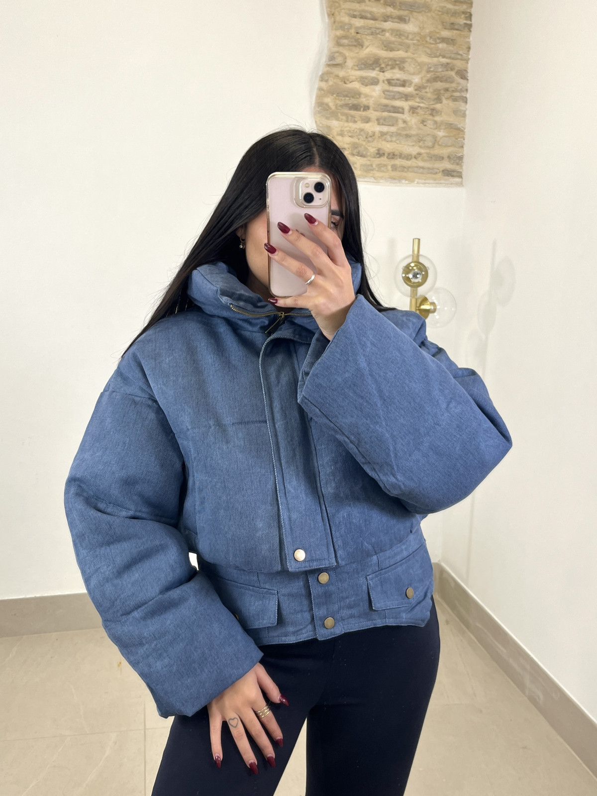 Abrigo corto londres vaquero (azul)