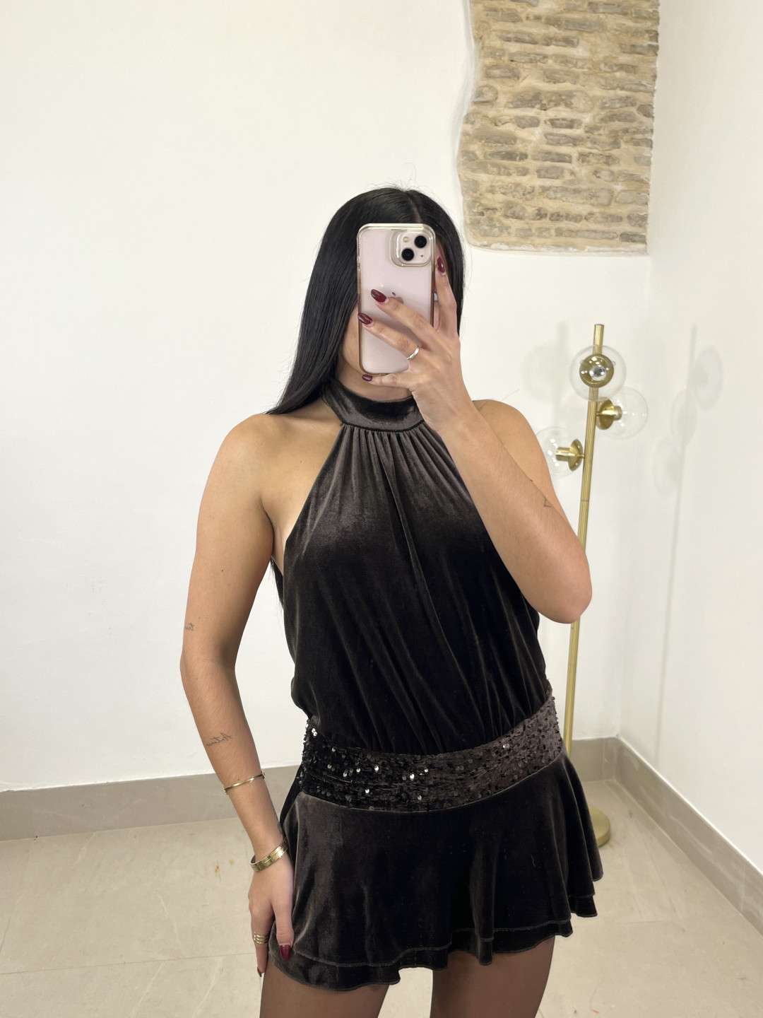 vestido sindy marron