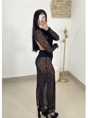 vestido elena encaje negro