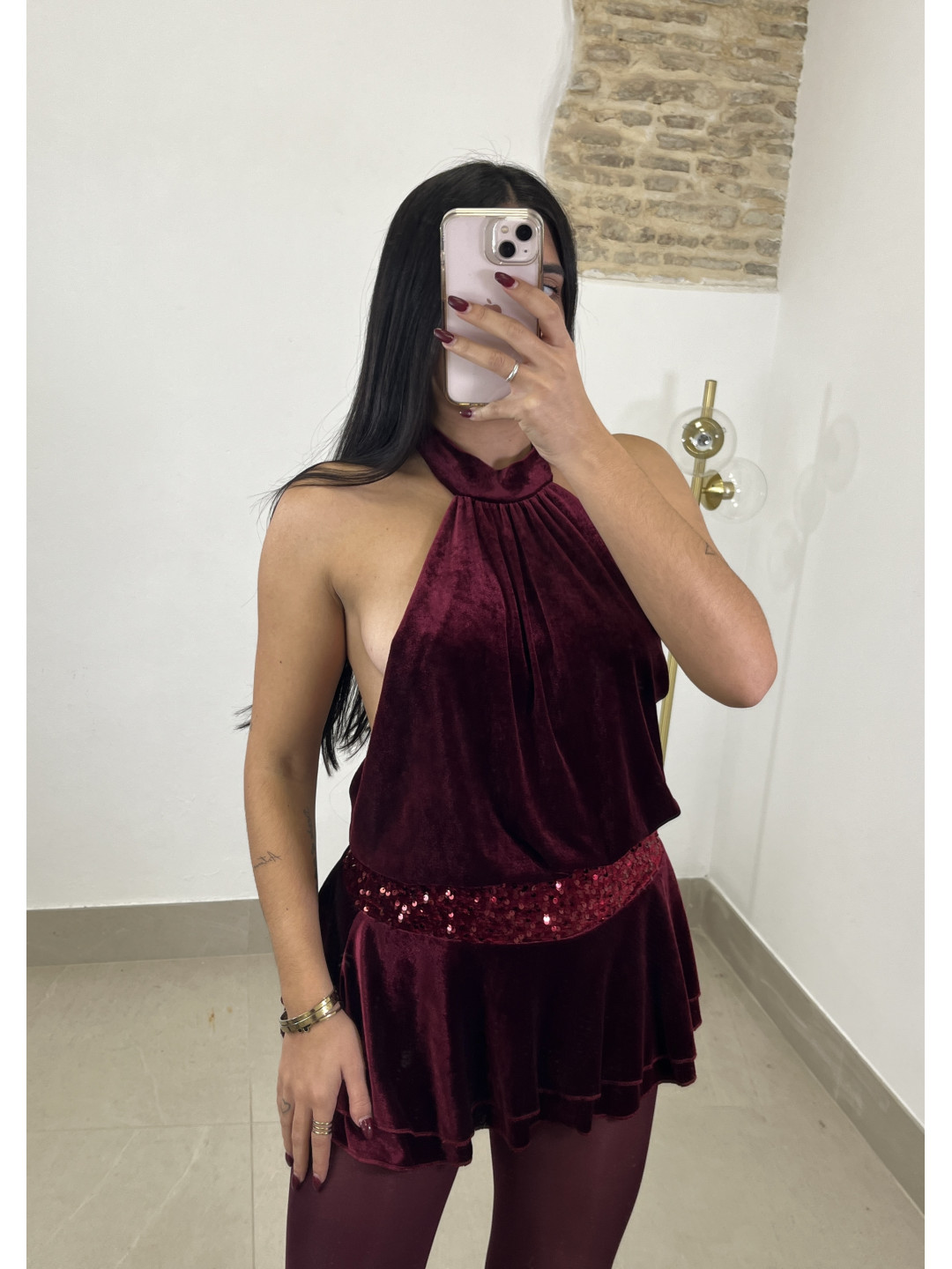 vestido sindy tinto