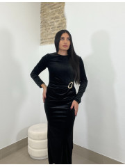 vestido terciopelo detalle aro