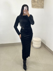 vestido terciopelo detalle aro