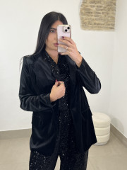 blazer terciopelo negra