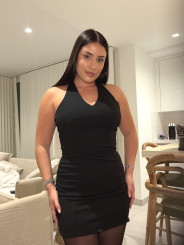 vestido espalda lazo tinto