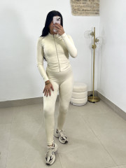 Conjunto deportivo tres piezas F4014 beige