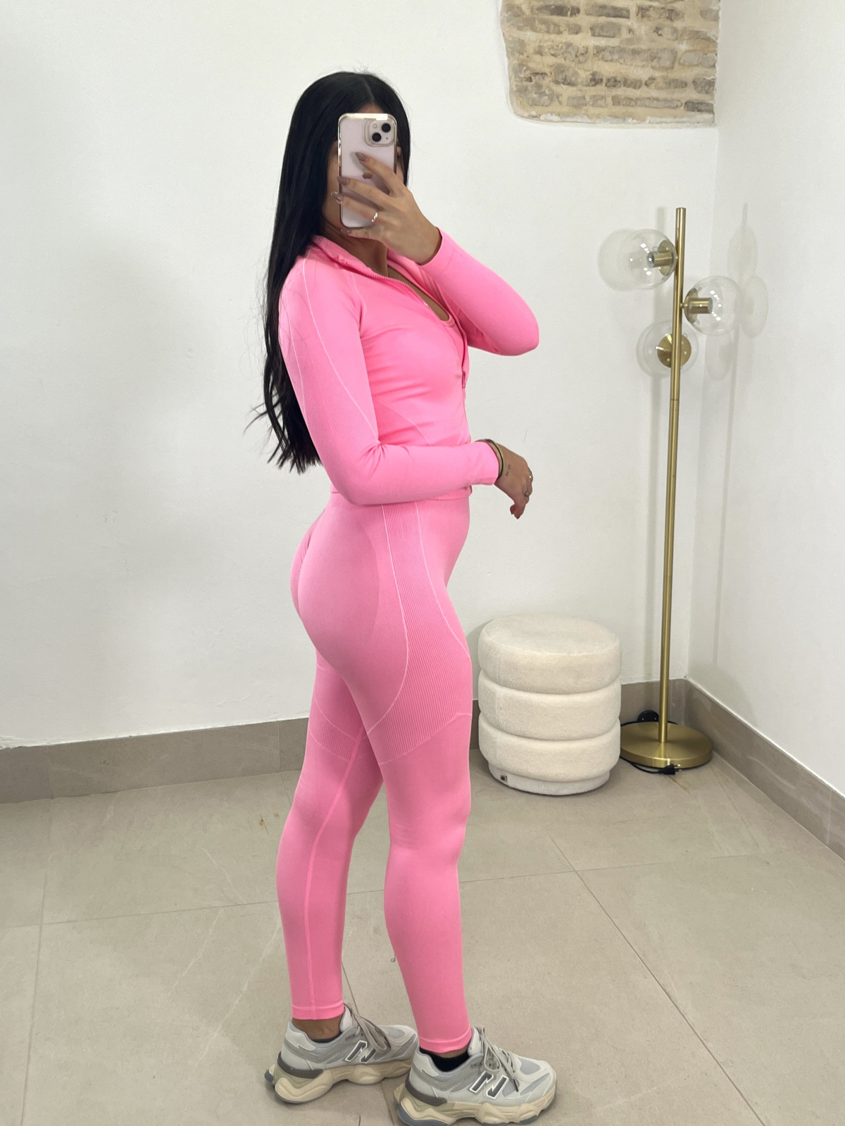 Conjunto deportivo tres piezas F4014 rosa