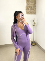 Conjunto deportivo tres piezas Q9589 lila