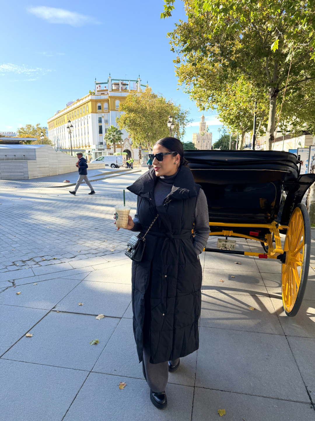 Plumas largo sin mangas negro