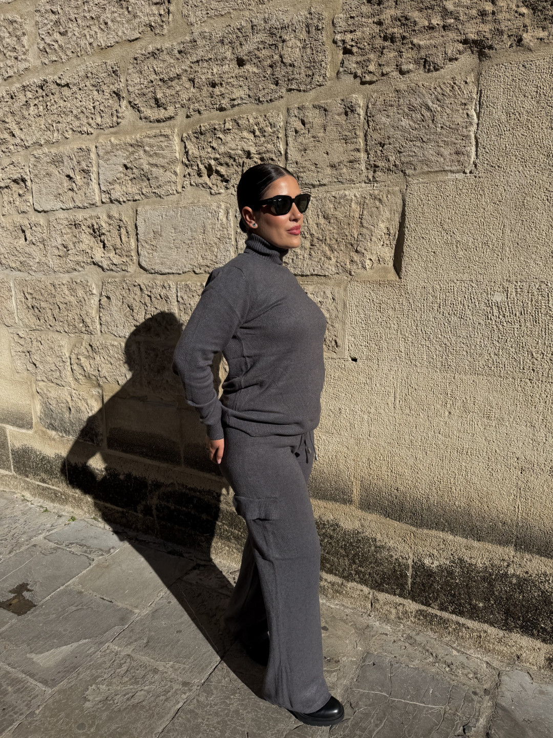 Conjunto punto cargo gris