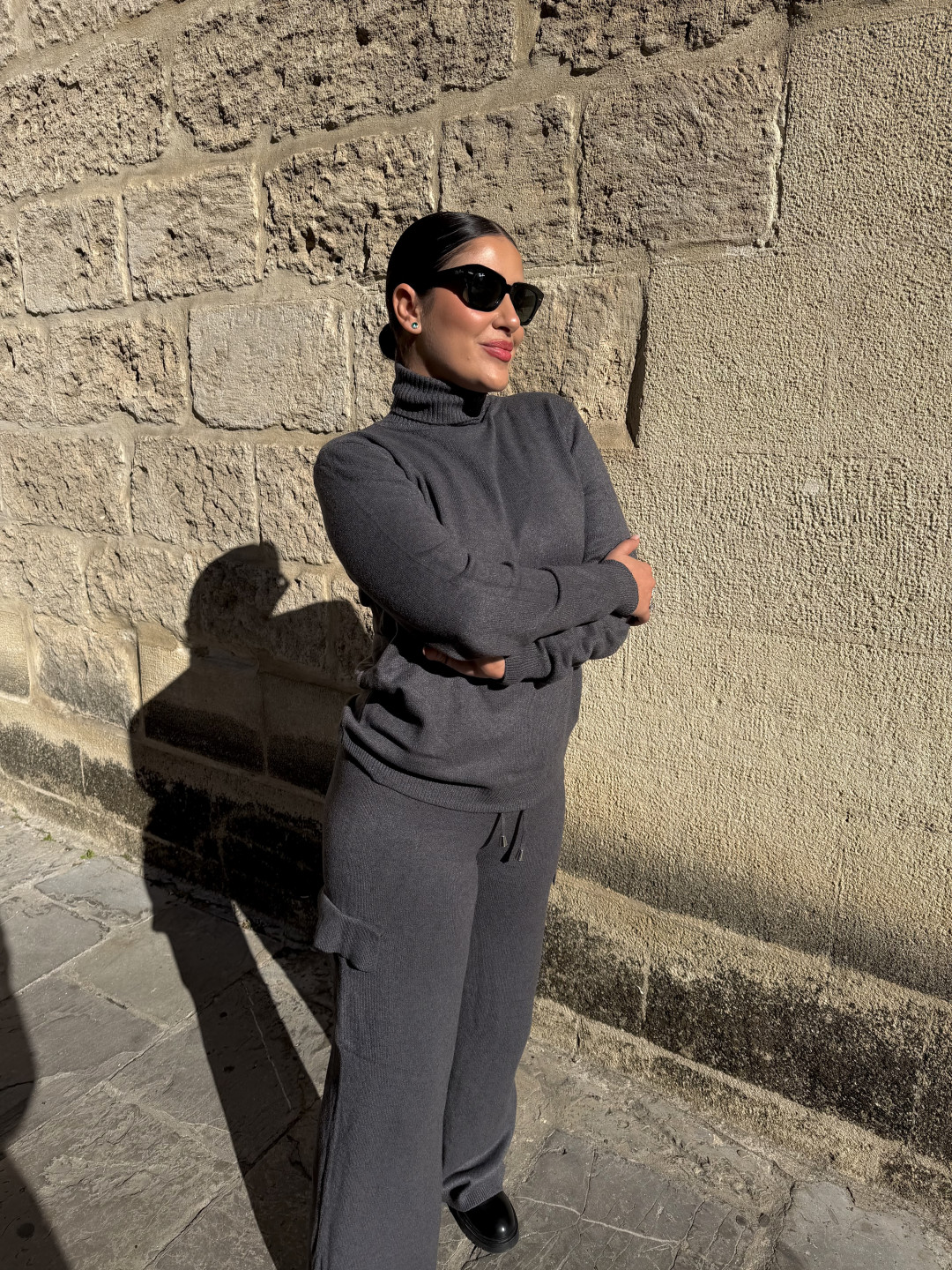 Conjunto punto cargo gris