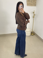 vaquero oscuro detalle pinza