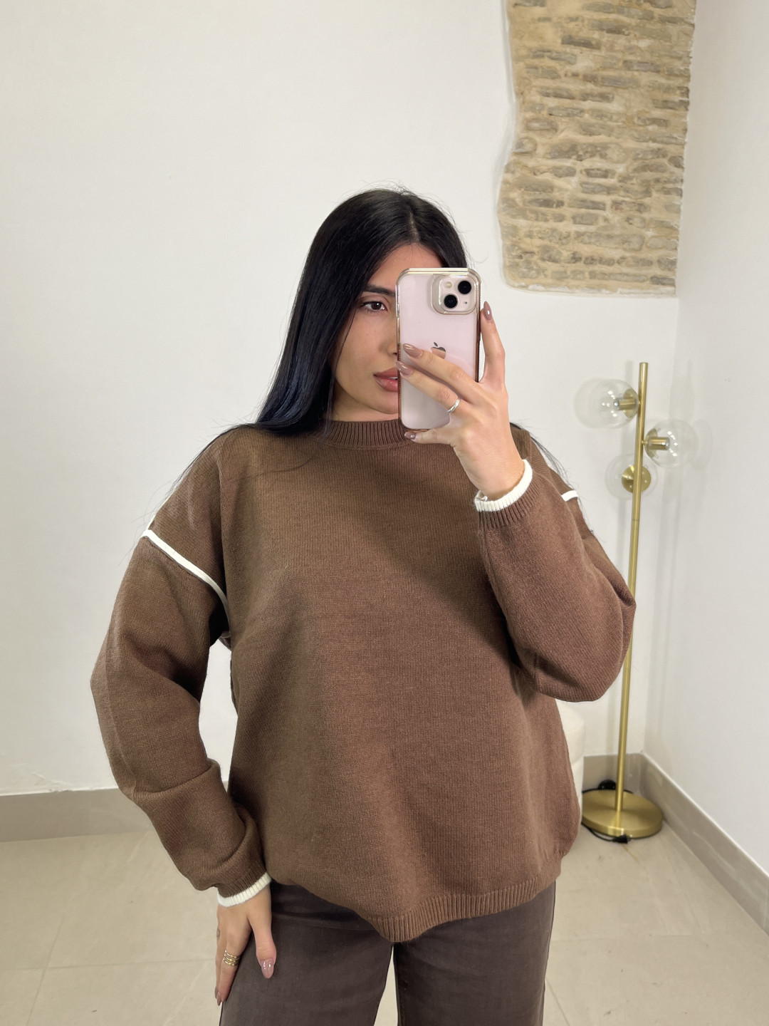 Jersey punto Natalia marron