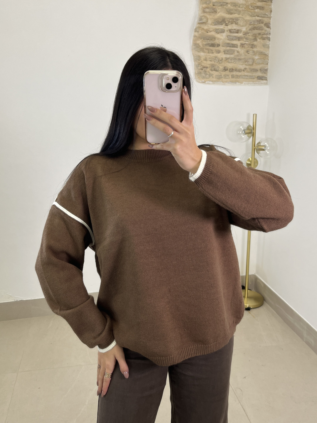 Jersey punto Natalia marron