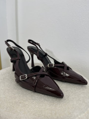 Sandalia tacon berenjena