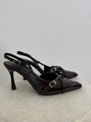 Sandalia tacon berenjena