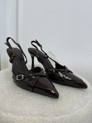 Sandalia tacon chocolate