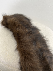 cuello pelos combinado marron/negro