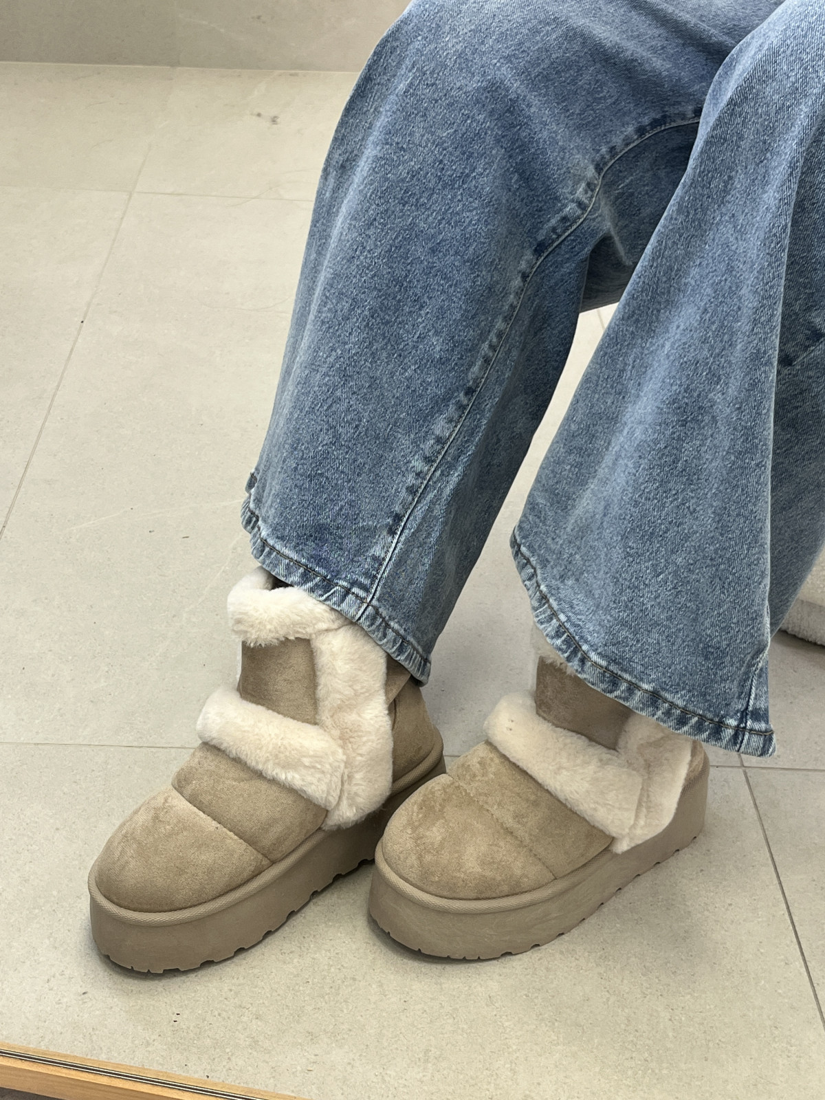 Bota osito combinada pelos