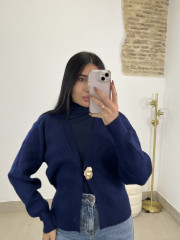 Rebeca boton dorado azul