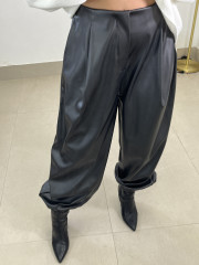 pantalon balloon polipiel negro