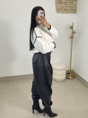 pantalon balloon polipiel negro